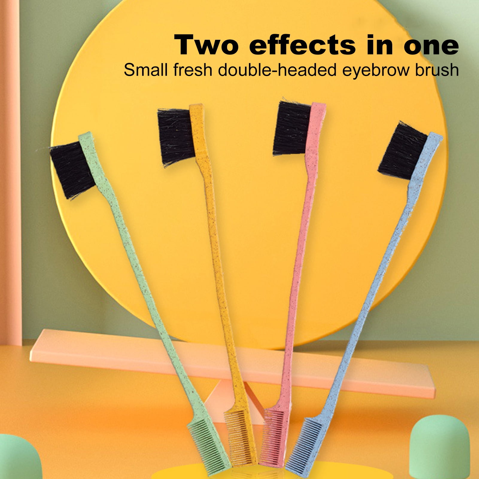 suidie Eyebrow Eyelash Comb Multifunctional Soft Nylon Doublehead Brow