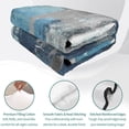 thumbnail image 4 of Twin Quilt Set 68''x86'', Blue Grey Lightweight Summer Bedspread Coverlet Set with 2 Pillow Shams, Modern Oil Painted Abstract Art Breathable All Season Quilt Bedding for Dorm/Bedroom, 4 of 9