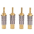 thumbnail image 1 of Conector de cable de audio, Preffair BA1457 4 piezas Conector de cable de audio de 24 K Conectores tipo banana True Excellence, 1 of 8