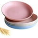thumbnail image 1 of Xiao Hua Plato hondo de paja de trigo - Apto para microondas y lavavajillas, plato de plástico resistente que no es frágil, juego de 4 piezas, 4 colores, 1 of 5
