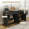 thumbnail image 4 of HOMCOM Buffet, Armoire de Bar à Café avec Tiroirs, Noir Vieilli, 4 of 10