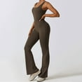 thumbnail image 5 of Bibifish Womens Yoga Jumpsuit Solid Sleeveless Soft Stretchy Yoga Gym Daily Hollowed Out Back Onesie Lift Sports Fitness Activewear, 5 of 6