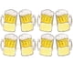 thumbnail image 1 of 4 Pcs Creative Glasses Beer Mug Shape Eyeglasses Fun Overflow Beer Cup Spectacles for Costume Party Festival Carnival(Golden), 1 of 5