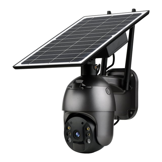 Cámara de seguridad exterior 1080P Full HD, cámaras para el hogar con batería solar, visión nocturna, detección de movimiento PIR, audio bidireccional, impermeable IP65, incluye batería.
