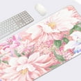 thumbnail image 2 of Large Gaming Mouse Pad Pink Watercolor Hand Painted Peony Flower Non-Slip Desk Pad Keyboard and Mouse Desk Mat for Gamer, Office & Home, 31.5 x 15.7 in, 2 of 6