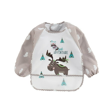 

hhchenyulemon Waterproof Baby Long Sleeve Feeding Bib Smock