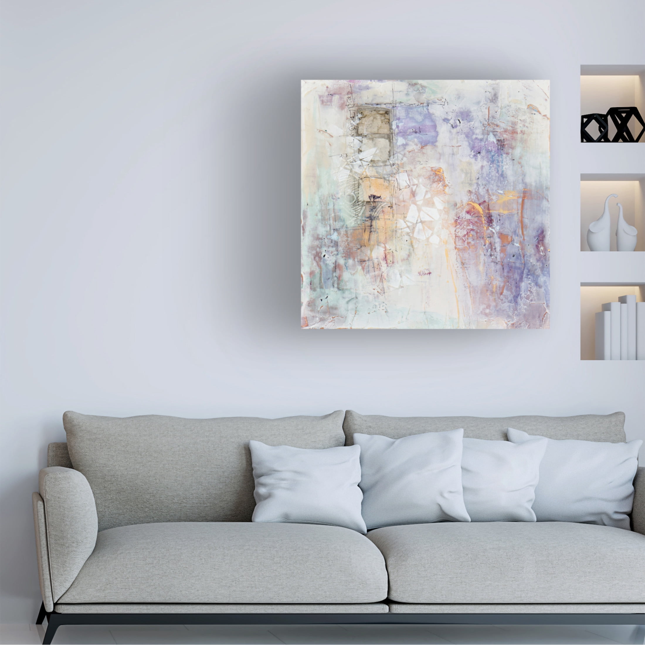 Canvas Wall Art - Karen Hale 'Relic of The Past IV' Wall Art for Living Room, Bedroom, or Office Décor by Trademark Fine Art - 18 x 18 Inches