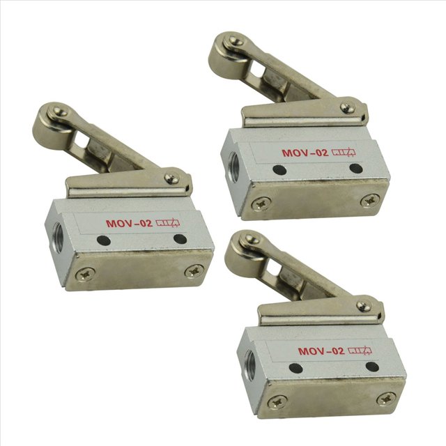 3X MOV-02 8.5mm 2 Posiciones 3 Vias Valvula Mecanica de Palanca de Rodillo