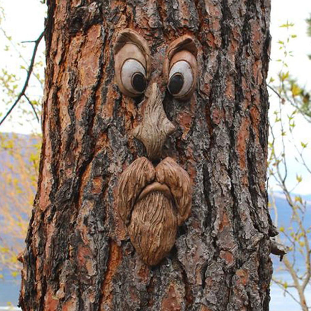 Outdoor Tree Faces Ornament Facial Expressions Tree Bark Ghost Face
