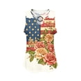 thumbnail image 3 of Uootdi Womens Patriotic Tank Tops American Flag Floral Print Sleeveless Top O Ring Cut Out Loose Fit 4th Of July Patriotic Blouses Holiday Casual Style Gift, 3 of 6