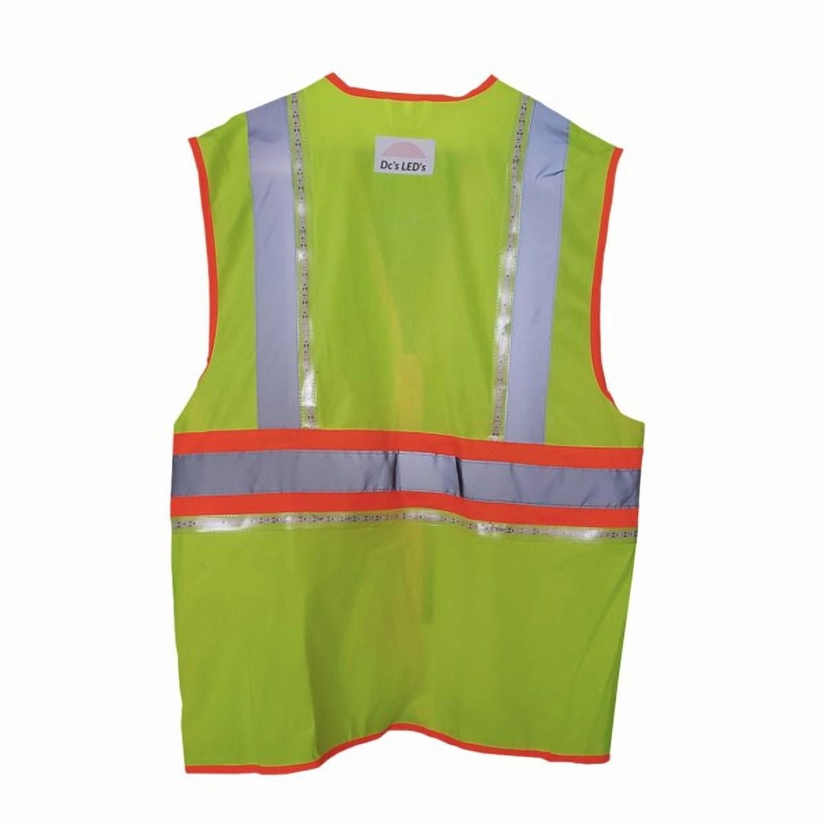 DC’S LED’S 360 GLOW IN LOW LIGHT SAFETY VEST | USB RECHARGEABLE & LONG LASTING BATTERY LIFE WITH DETACHABLE POWER SOURCE GREEN ( BREAKWAY )
