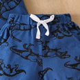 thumbnail image 5 of BULLPIANO Baby Boy Shorts Clothes Toddler Dinosaur Print Vest Tops Elastic Shorts 2Pcs Summer Outfit Set, 12-18M, 5 of 7