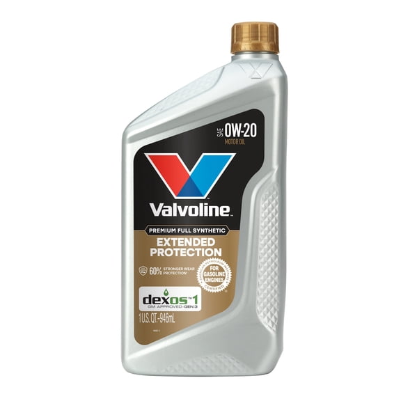 Valvoline Extended Protection Premium Full Synthetic 0W-20 Motor Oil 1 Quart
