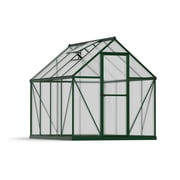 Palram - Canopia Mythos 6 x 8 Polycarbonate/Aluminum Walk-In Greenhouse – Green - with Roof Vent