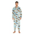 thumbnail image 6 of joogoo Running Horse Blue Unisex Adults Onesies Pajamas Jumpsuits L, 6 of 7