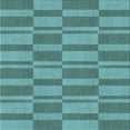 thumbnail image 1 of Ahgly Company Machine Washable Indoor Square Transitional Turquoise Green Area Rugs, 4' Square, 1 of 7