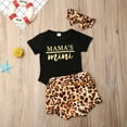 thumbnail image 3 of EIMELI Combinaison à Manches Courtes et Short Léopard pour Bébé Fille avec Bandeau, 3 of 6