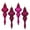 Magenta, variant on Vickerman 7" 4-Finish Finial Ornament, Shatterproof Plastic Christmas Tree Decoration, 8 Pack, Emerald Shiny, Matte, Glitter and Sequin Finishes