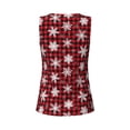thumbnail image 5 of Easygdp Snowflakes On A Buffalo Plaid Christmas Women's Workout Tank Top, Running Top, Hiking Shirt, Quick-Dry for Running, Yoga, Hiking - Small, 5 of 9