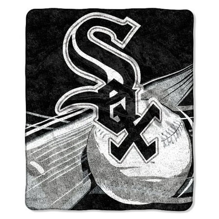 Chicago White Sox MLB Big Stick Design Sherpa 50x60 Fleece Plush Throw