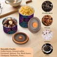 thumbnail image 6 of Rainbow Mandala Flower Boho Airtight Coffee Bean Canister 17oz Food Storage Containers with Lids For Gournd, Tea, Sugar, Flour, Rice, Cereal, Candy Cookie Jar, 6 of 8