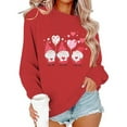 thumbnail image 6 of AuroraX Red Women's Sweatshirt,Long Sleeve Gnome Graphics Crewneck Loose Fit Pullover Valentines Holiday Cotton Tunic Sweatshirt Birthday Gifts for Women, 6 of 6
