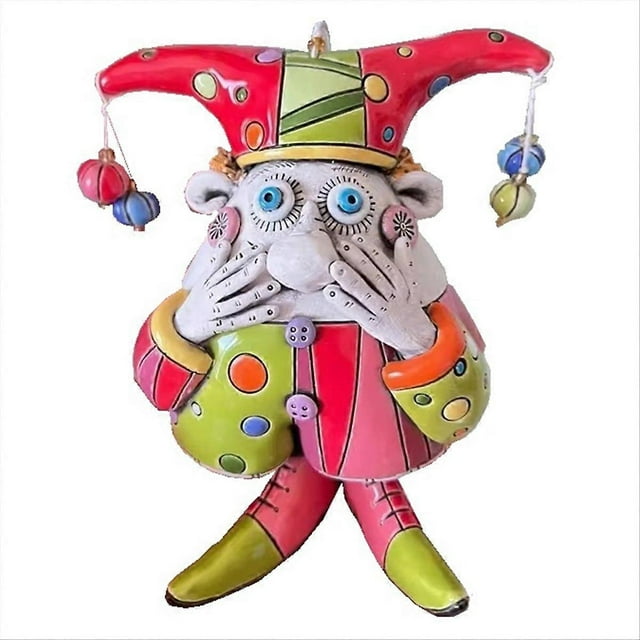 Clown wind chime ornaments Halloween outdoor garden ornaments Resin C