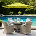 thumbnail image 3 of Abble Outdoor 9ft Patio Umbrella with Crank Handle and Push Button Tilt, Outdoor Market Umbrella with 8 Ribs for Garden, Deck, Backyard, Pool, Yellow, 3 of 10