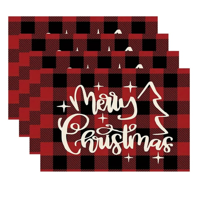 Yhmxh Christmas Placemat Table Mat Christmas Home Living Room Decoration Placemat Kitchen Essentials Kitchen Gadgets Clearance Kitchen Organization Kitchen Appliances