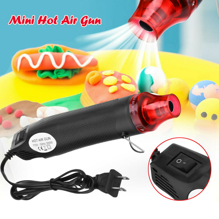 110V Mini Hot Air Gun Portable Heat Shrink Gun for Craft Paint Tubing  Drying DIY