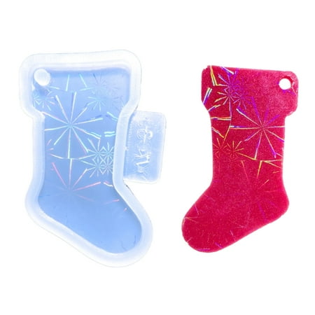 

Whigetiy Christmas Pendant Decorative Light Shadow Silicone Mold Christmas Stocking