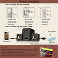 thumbnail image 4 of SADA D-202 USB Wired Combination Speakers Computer Speakers Bass Stereo Music Player Subwoofer Sound Box for Desktop Laptop Notebook Tablet PC Smart Phone, 4 of 7