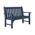 thumbnail image 5 of WestinTrends Malibu 4-Piece HDPE Outdoor Patio Furniture Couch Set, Navy Blue, 5 of 14