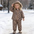 thumbnail image 6 of Tiweut 2PCS Outfits Girls Boys Winter Coat Kids Thicken Windproof Zipper Suspender Pants Cloth Suit,2-3 Y, 6 of 6