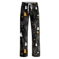 thumbnail image 4 of Halloween Pajama Pants for Women Ghost Print Elastic Waist Comfy Lounge Pjs Pants, 4 of 5