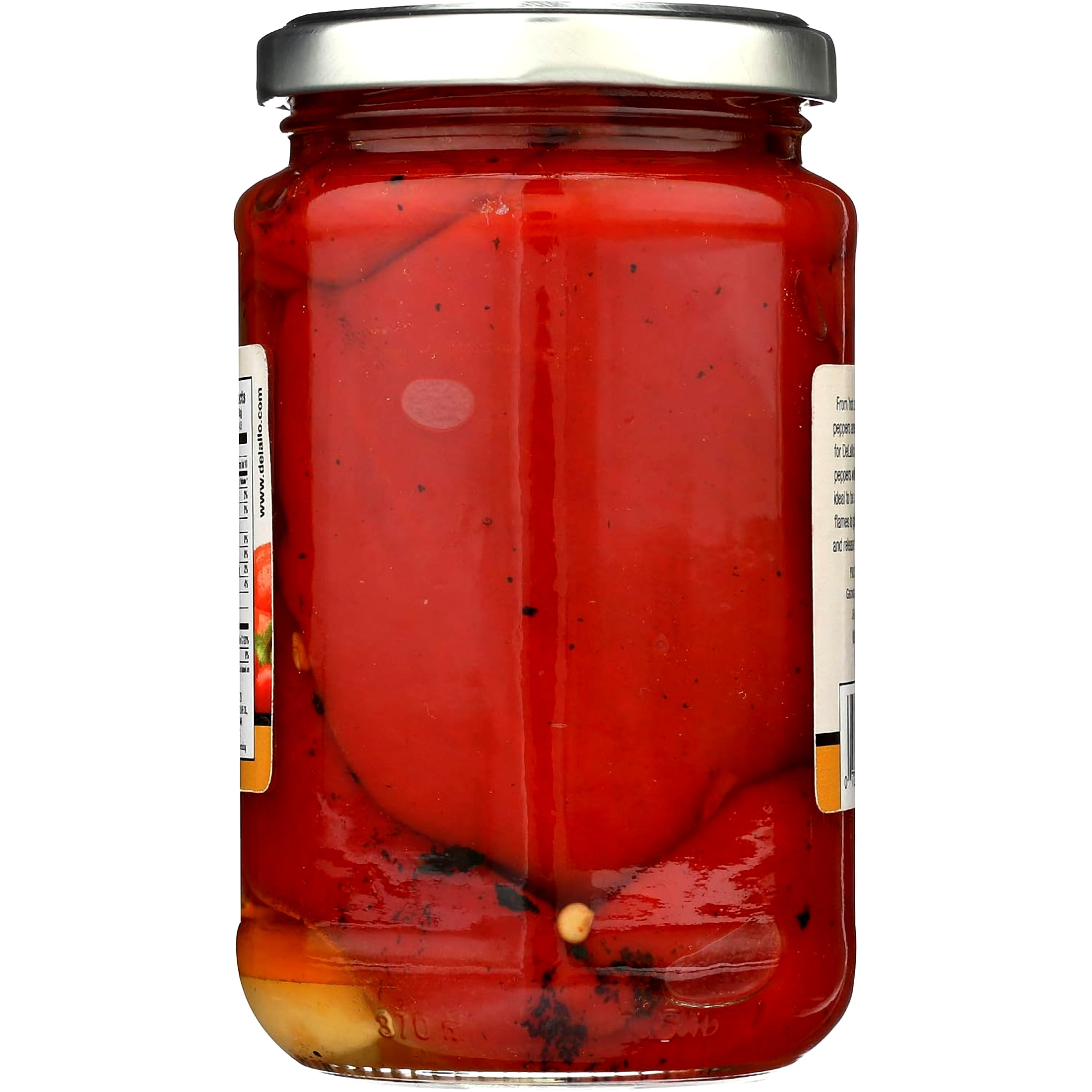 (12 Pack) Delallo Roasted Red Peppers with Garlic & Olive Oil, 12 oz