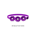 thumbnail image 3 of Pet Bow Tie Collar with Rhinestone Flower, Adjustable Glitter Sparkly Party Wedding Accessory for Cats Dogs, Polyester, Neck 28–42 cm, 14 x 4 cm, 3 of 6
