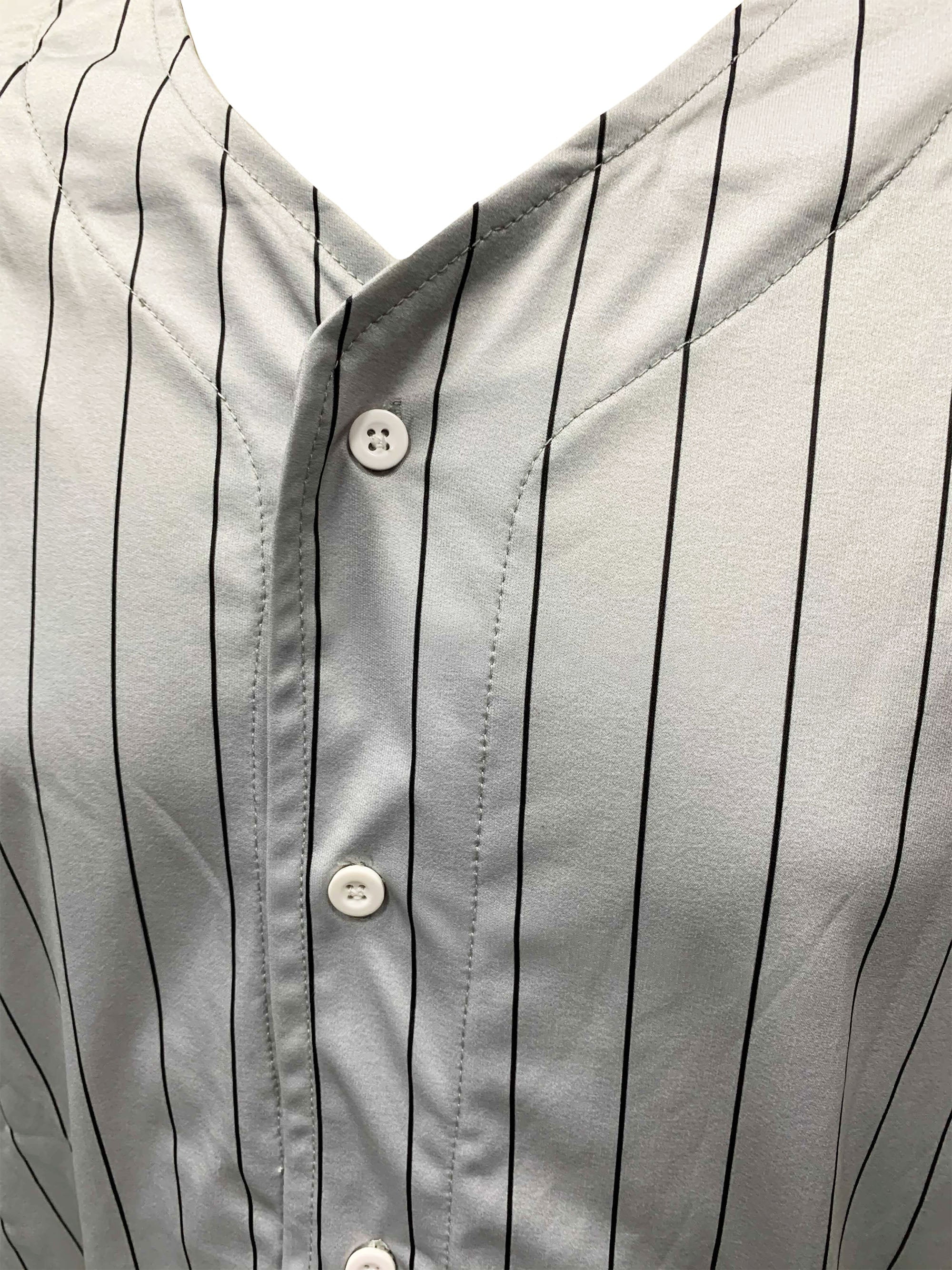 Furies Baseball Jersey Warriors Movie Uniform Pinstripe Button Gang Cobb Costume