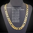 thumbnail image 2 of 1pc Men's Fashion Figaro Chain Necklace, 18K Gold Plated Alloy, Large Thick Link, Stylish Accessory, 2 of 5