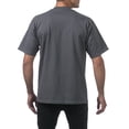 thumbnail image 2 of Pro Club Men's Heavyweight Cotton Short Sleeve Crew Neck T-Shirt,Graphite,7XL, 2 of 6