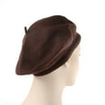 thumbnail image 3 of Visland Women Girl Solid Color Warm Winter Beret Hat French Artist Beanie Hat Ski Cap, 3 of 4
