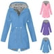 thumbnail image 3 of Chubasquero de talla grande para mujer, gabardina larga impermeable con capucha, cazadora forrada, chaqueta de viaje, chaquetas con capucha para exteriores Fridja  BV0+1985, 3 of 6