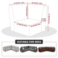 thumbnail image 4 of TOPCHANCES Jacquard Sectional Sofa Covers, 3-Piece Stretch Couch Slipcovers Furniture Protector for 7-Seater L-Shaped Corner Sofas ( Dark Gray ), 4 of 9