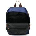 thumbnail image 3 of ELLE Luxe Journey 18L Twill and Vegan Leather Backpack | Navy, 3 of 8