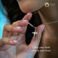thumbnail image 2 of Ioka-14K White Gold Cross Religious Charm Pendant For Necklace or Chain, 2 of 10
