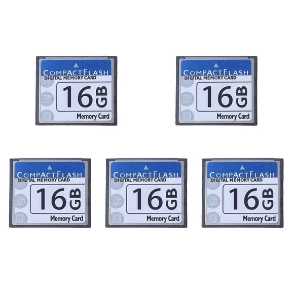 5X Professional 16GB Compact Flash Memory Card(White&Blue),5 x Flash Card,White & Blue