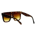thumbnail image 4 of Oversized Square Sunglasses Unisex Flat Top Hipster Style UV400 Tortoise, Brown, 4 of 5
