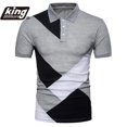 thumbnail image 2 of KB Men Polo Men Shirt Short Sleeve Polo Shirt Contrast Color Polo New Clothing Summer Streetwear Casual Fashion Men tops, 2 of 6