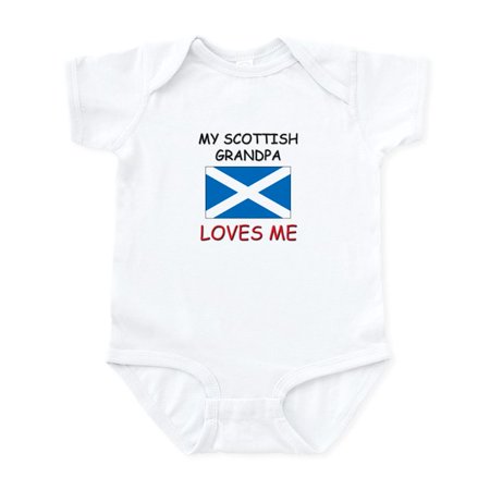 

CafePress - My Scottish Grandpa Loves Me Infant Bodysuit - Baby Light Bodysuit Size Newborn - 24 Months