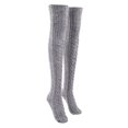 thumbnail image 4 of Female Knitted Stocking, Solid Color Jacquard Socks Long Tube Socks, 4 of 7